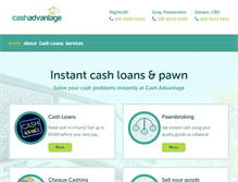 Tablet Screenshot of cashadvantage.com.au